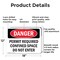 Signmission 12 in H x 18 in W, Aluminum, Rectangle, Permit Required Confined Space Do Not Enter OS-2PACK-DS-A-1218-L-2157 - alternate 2